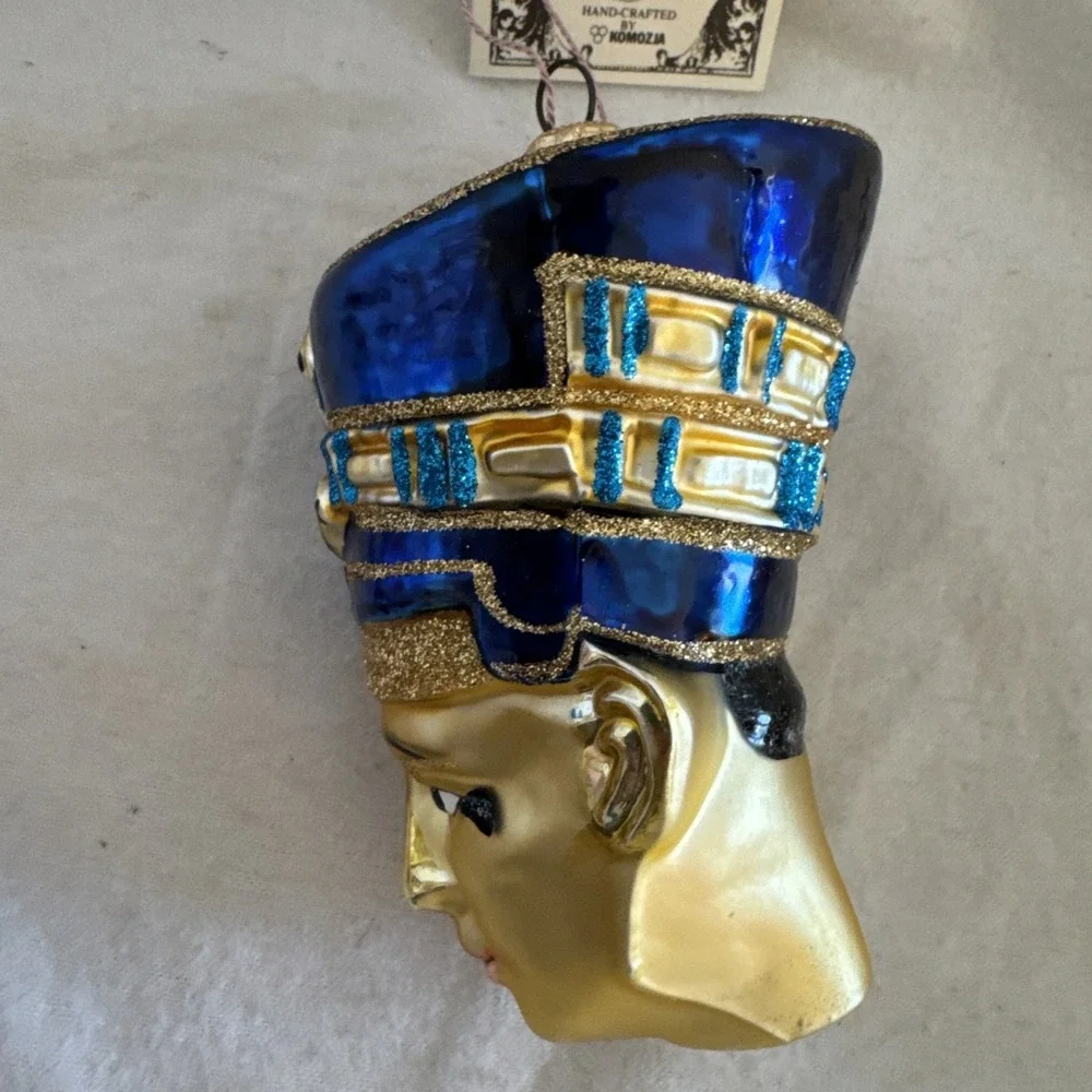 Polonaise Ornament NEFERTITI Glass Egypt Egyptian Komozja Kurt Adler‎